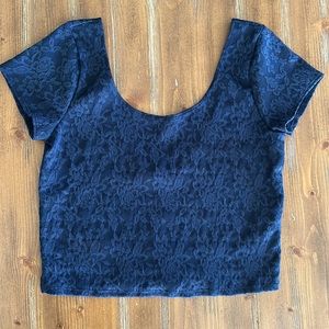 Abercrombie and Fitch Cropped Top Navy Size L
